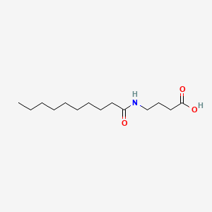 molecular formula C14H27NO3 B12688382 4-Decanamidobutanoic acid CAS No. 111109-95-6