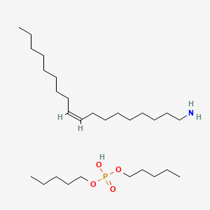 molecular formula C18H37N.C10H23O4P<br>C28H60NO4P B12688395 Einecs 241-725-4 CAS No. 17736-01-5