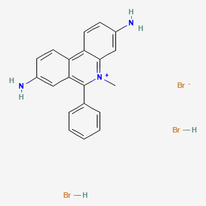 molecular formula C20H20Br3N3 B12688402 3,8-Diamino-5-methyl-6-phenylphenanthridinium bromide dihydrobromide CAS No. 94094-40-3
