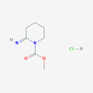 molecular formula C7H13ClN2O2 B12688416 methyl 2-iminopiperidine-1-carboxylate;hydrochloride CAS No. 159393-48-3