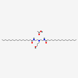 molecular formula C45H91N3O5 B12688435 N,N'-(((3-Hydroxypropyl)imino)diethylene)distearamide monoacetate CAS No. 84215-58-7
