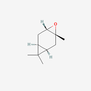 molecular formula C10H16O B12688441 (1R-(1alpha,3beta,5beta,7alpha))-3,8,8-Trimethyl-4-oxatricyclo(5.1.0.03,5)octane CAS No. 936-92-5