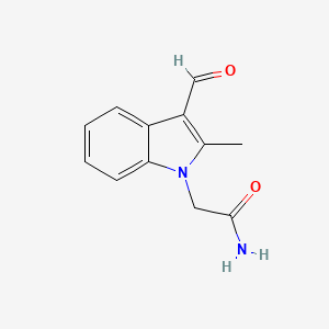 molecular formula C12H12N2O2 B1268845 2-(3-Formyl-2-methyl-1H-indol-1-yl)acetamide CAS No. 61922-00-7