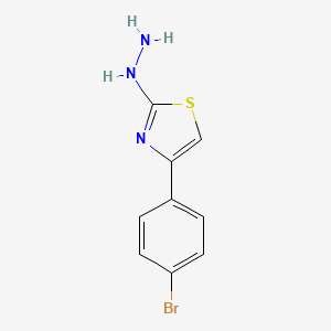 molecular formula C9H8BrN3S B1268850 4-(4-Bromophenyl)-2-hydrazino-1,3-thiazole CAS No. 4871-22-1
