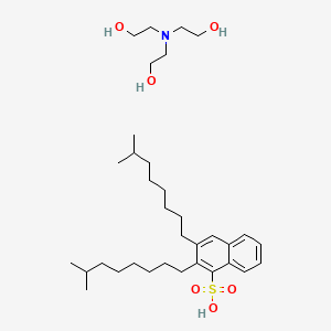 molecular formula C28H44O3S.C6H15NO3<br>C34H59NO6S B12688512 Einecs 278-316-5 CAS No. 75800-63-4