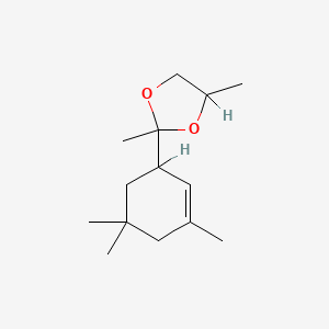 molecular formula C14H24O2 B12688549 2,4-Dimethyl-2-(3,5,5-trimethyl-2-cyclohexen-1-yl)-1,3-dioxolane CAS No. 84962-71-0