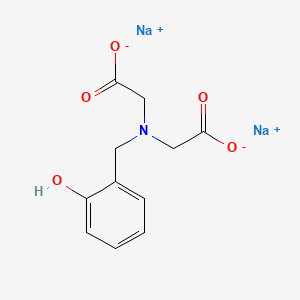 molecular formula C11H11NNa2O5 B12688552 Disodium N-(carboxylatomethyl)-N-((2-hydroxyphenyl)methyl)glycinate CAS No. 34270-33-2