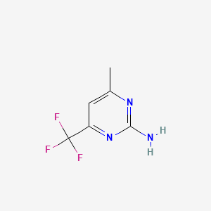 molecular formula C6H6F3N3 B1268856 4-Methyl-6-(trifluoromethyl)pyrimidin-2-amine CAS No. 5734-63-4