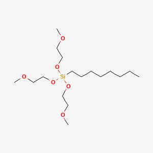 molecular formula C17H38O6Si B12688571 6-(2-Methoxyethoxy)-6-octyl-2,5,7,10-tetraoxa-6-silaundecane CAS No. 94277-89-1
