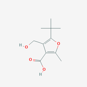 molecular formula C11H16O4 B1268865 5-tert-Butyl-4-hydroxymethyl-2-methyl-furan-3-carboxylic acid CAS No. 462068-43-5