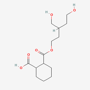 molecular formula C14H24O6 B12688669 (5-Hydroxy-3-(hydroxymethyl)pentyl) hydrogen cyclohexane-1,2-dicarboxylate CAS No. 93923-83-2