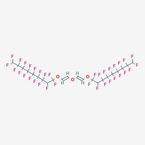 molecular formula C22H8F34O3 B12688671 1,1'-(Oxybis(ethane-1,2-diyloxy))bis(heptadecafluorononene) CAS No. 66138-93-0