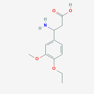molecular formula C12H17NO4 B1268868 3-Amino-3-(4-ethoxy-3-methoxyphenyl)propanoic acid CAS No. 54503-18-3