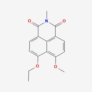 molecular formula C16H15NO4 B12688722 6-Ethoxy-7-methoxy-2-methyl-1H-benz(de)isoquinoline-1,3(2H)-dione CAS No. 49850-04-6