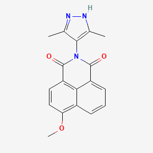 molecular formula C18H15N3O3 B12688742 2-(3,5-Dimethyl-1H-pyrazol-4-yl)-6-methoxy-1H-benz(de)isoquinoline-1,3(2H)-dione CAS No. 85480-81-5