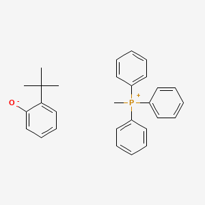 molecular formula C29H31OP B12688781 2-tert-butylphenolate;methyl(triphenyl)phosphanium CAS No. 94231-01-3