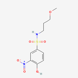 molecular formula C10H14N2O6S B12688798 4-Hydroxy-N-(3-methoxypropyl)-3-nitrobenzenesulphonamide CAS No. 79817-62-2