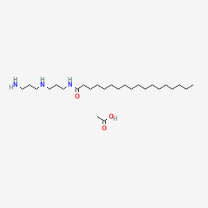 molecular formula C26H55N3O3 B12688828 N-(3-((3-Aminopropyl)amino)propyl)stearamide monoacetate CAS No. 53505-74-1