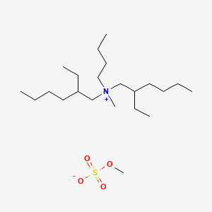molecular formula C22H49NO4S B12688832 Butylbis(2-ethylhexyl)methylammonium methyl sulphate CAS No. 93982-32-2
