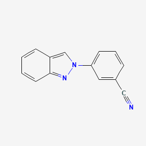 molecular formula C14H9N3 B12688834 Benzonitrile, 3-(2H-indazol-2-yl)- CAS No. 81265-92-1