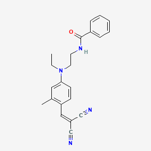 molecular formula C22H22N4O B12688846 N-[2-[[4-(2,2-Dicyanovinyl)-M-tolyl]ethylamino]ethyl]benzamide CAS No. 34759-42-7
