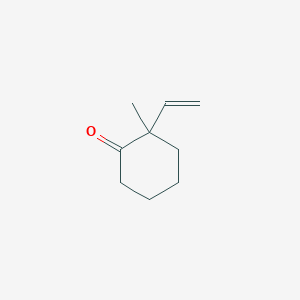 molecular formula C9H14O B12688859 2-Ethenyl-2-methylcyclohexanone CAS No. 63196-62-3