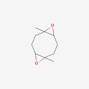 molecular formula C10H16O2 B12688869 1,6-Dimethyl-5,10-dioxatricyclo(7.1.0.04,6)decane CAS No. 86555-58-0