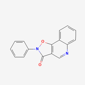 molecular formula C16H10N2O2 B12688901 2-Phenylisoxazolo(4,5-c)quinolin-3(2H)-one CAS No. 103802-24-0