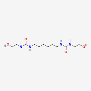 molecular formula C14H30N4O4 B12688917 N,N''-Hexane-1,6-diylbis[N'-(2-hydroxyethyl)-N'-methylurea] CAS No. 36938-15-5