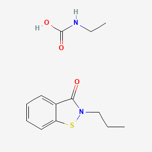 molecular formula C13H18N2O3S B12688925 ethylcarbamic acid;2-propyl-1,2-benzothiazol-3-one CAS No. 199172-98-0