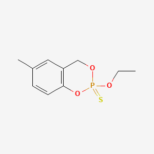 molecular formula C10H13O3PS B12688930 4H-1,3,2-Dioxaphosphorino(5,4-b)pyridine, 2-ethoxy-6-methyl-, 2-sulfide CAS No. 42109-74-0