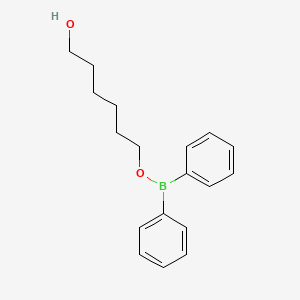 molecular formula C18H23BO2 B12688938 Borinic acid, diphenyl-, 6-hydroxyhexyl ester CAS No. 115169-07-8