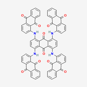 molecular formula C70H36N4O10 B12688939 9,10-Anthracenedione, 1,4,5,8-tetrakis((9,10-dihydro-9,10-dioxo-1-anthracenyl)amino)- CAS No. 38412-17-8