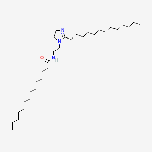 molecular formula C32H63N3O B12688947 N-(2-(4,5-Dihydro-2-tridecyl-1H-imidazol-1-yl)ethyl)myristamide CAS No. 71141-91-8