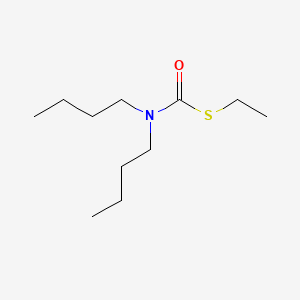 molecular formula C11H23NOS B12688956 Carbamothioic acid, dibutyl-, S-ethyl ester CAS No. 2444-96-4