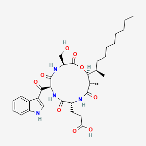 molecular formula C33H46N4O9 B12688969 Arthrichitin CAS No. 180462-26-4
