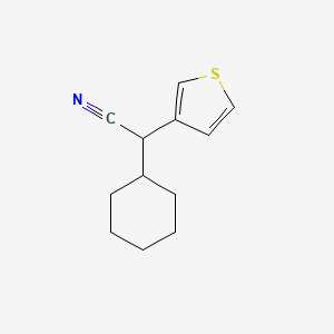 molecular formula C12H15NS B12689005 alpha-Cyclohexylthiophen-3-acetonitrile CAS No. 55504-22-8