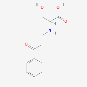 molecular formula C12H15NO4 B12689022 N-(3-Oxo-3-phenylpropyl)-DL-serine CAS No. 92515-05-4