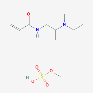 molecular formula C10H22N2O5S B12689028 Ethylmethyl((((1-oxoallyl)amino)methyl)ethyl)ammonium methyl sulphate CAS No. 49734-90-9