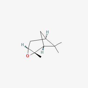 molecular formula C10H16O B12689037 (2S-(1alpha,2alpha,4alpha,6alpha))-2,2,7-Trimethyl-3-oxatricyclo(4.1.1.02,4)octane CAS No. 38301-46-1