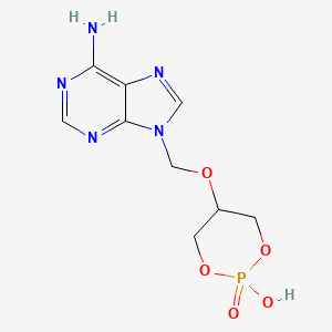 molecular formula C9H12N5O5P B12689043 9H-Purin-6-amine, 9-(((2-hydroxy-2-oxido-1,3,2-dioxaphosphorinan-5-yl)oxy)methyl)- CAS No. 100683-63-4