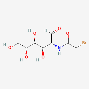 molecular formula C8H14BrNO6 B12689047 Galactose, 2-deoxy-2-(bromoacetamido)-, D- CAS No. 68499-60-5