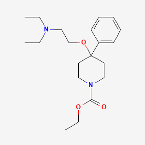 molecular formula C20H32N2O3 B12689055 Ethyl 4-[2-(diethylamino)ethoxy]-4-phenylpiperidine-1-carboxylate CAS No. 84176-71-6