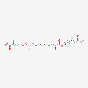 molecular formula C25H42N2O8 B12689082 Pentamethyl-4,13-dioxo-3,14-dioxa-5,12-diazahexadecanediyl bismethacrylate CAS No. 65256-53-3