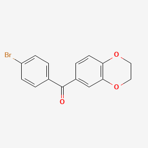 molecular formula C15H11BrO3 B1268913 4-Bromo-3',4'-(ethylenedioxy)benzophenone CAS No. 101018-99-9