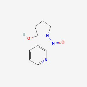 molecular formula C9H11N3O2 B12689133 1-Nitroso-2-(3-pyridinyl)-2-pyrrolidinol CAS No. 68743-66-8