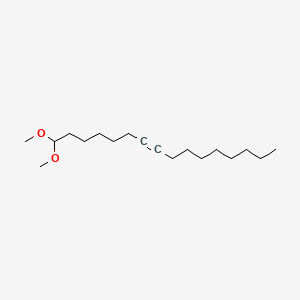 molecular formula C18H34O2 B12689153 7-Hexadecyne, 1,1-dimethoxy- CAS No. 41862-85-5