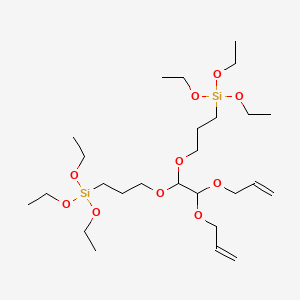 molecular formula C26H54O10Si2 B12689186 9-(Di(allyloxy)methyl)-4,4,14,14-tetraethoxy-3,8,10,15-tetraoxa-4,14-disilaheptadecane CAS No. 93777-97-0