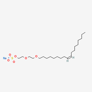 molecular formula C22H43NaO6S B12689198 Sodium (Z)-2-(2-(octadec-9-enyloxy)ethoxy)ethyl sulphate CAS No. 85153-72-6