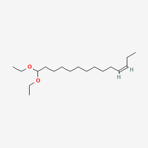 molecular formula C18H36O2 B12689201 3-Tetradecene, 14,14-diethoxy-, (3Z)- CAS No. 71487-18-8